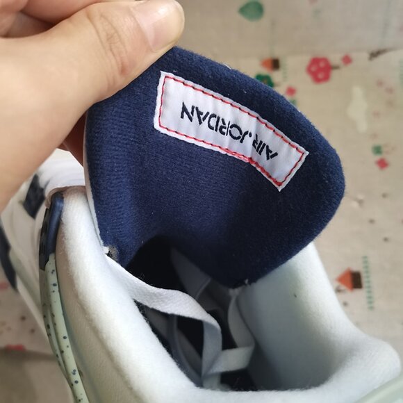 Midnight Blue Air Jordan AJ4 Sneakers - Picture 6 of 10